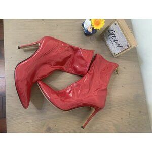 (3) Vero Cuoilo Italy Botas‎ De Tacón Mujer Talla 39 Color Rojo Usadas,